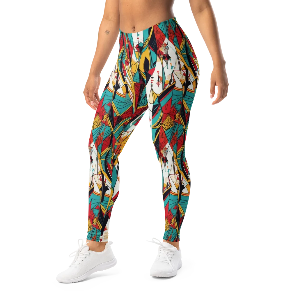 Prismatic Drapery on Leggings — Left Front