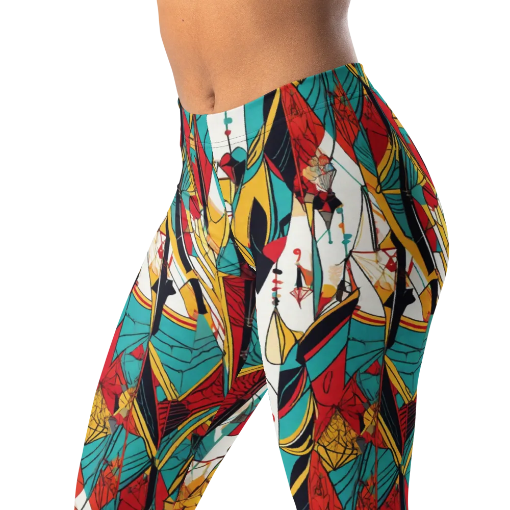 Prismatic Drapery on Leggings — Left Front