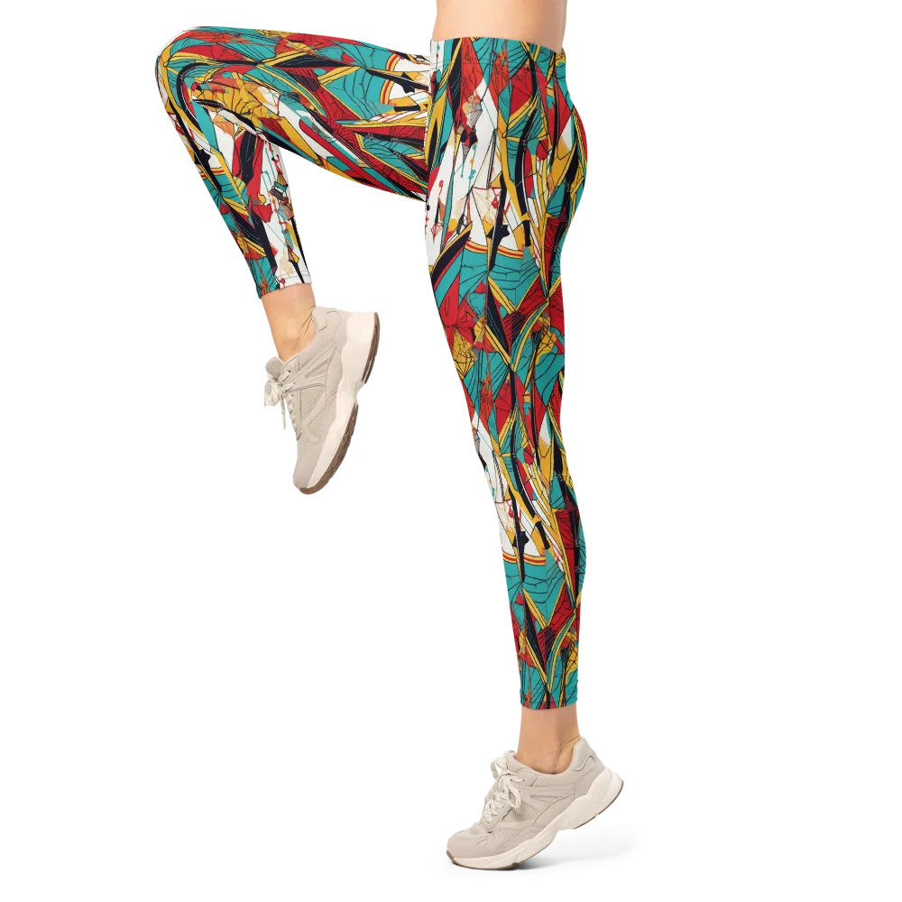 Prismatic Drapery on Leggings — Left