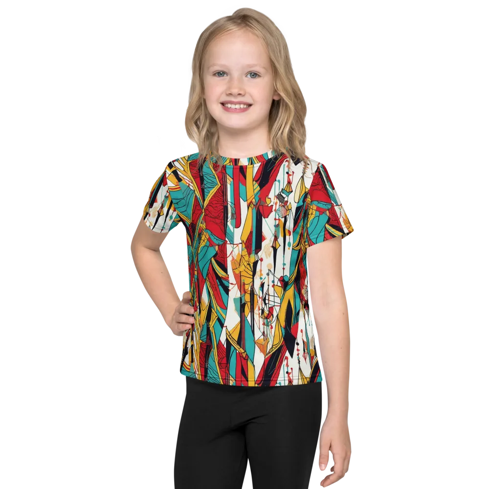 Prismatic Drapery on Kids Crew Neck T-Shirt — Front