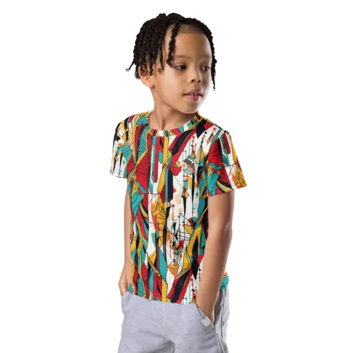 Prismatic Drapery on a Kids Crew Neck T-Shirt