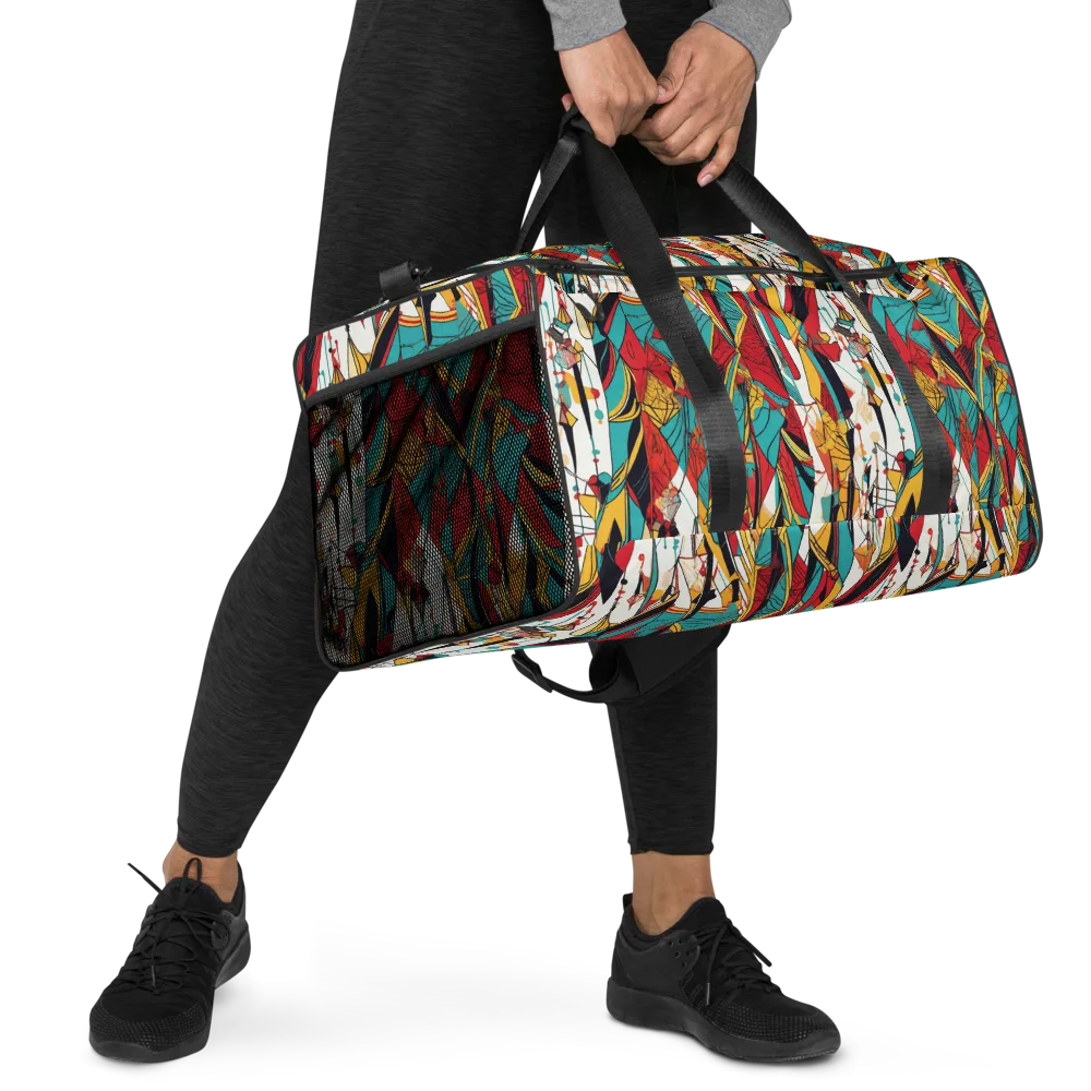 Prismatic Drapery on Duffle Bag — Right Front