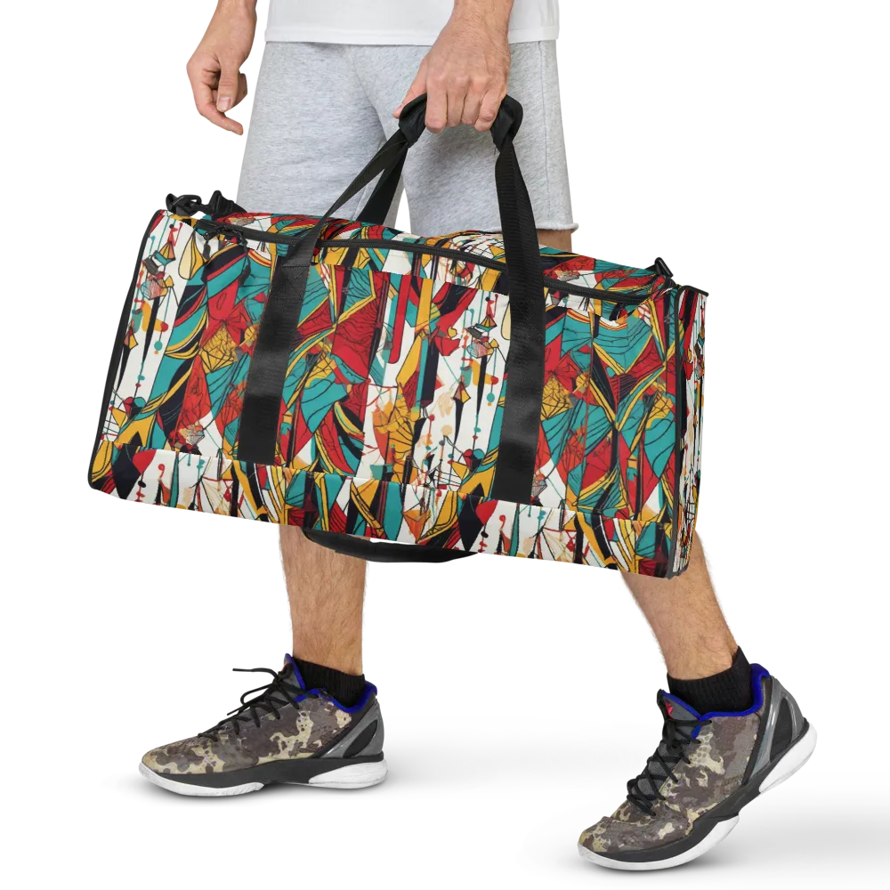 Prismatic Drapery on Duffle Bag — Front