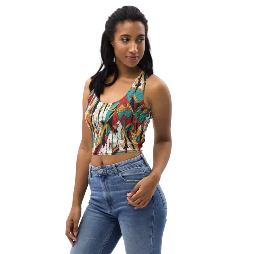 Prismatic Drapery on a Crop Top