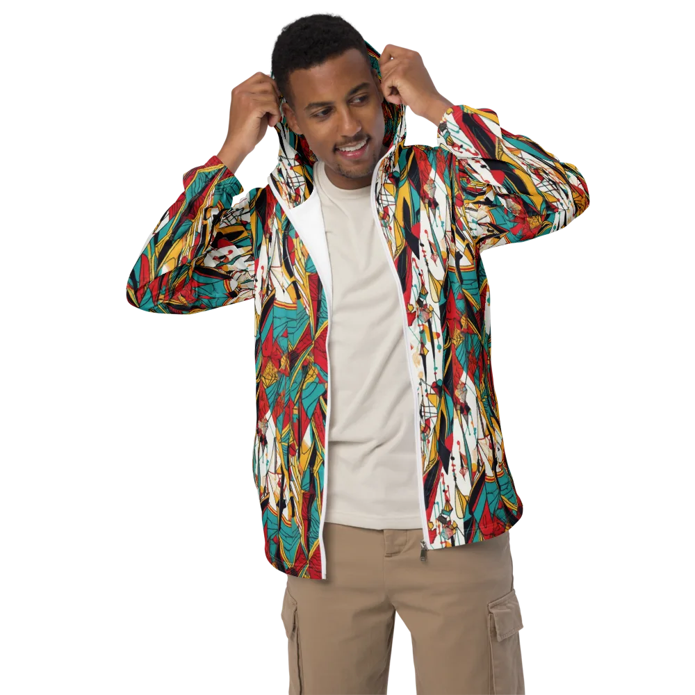 Prismatic Drapery on Men's Windbreaker — Front