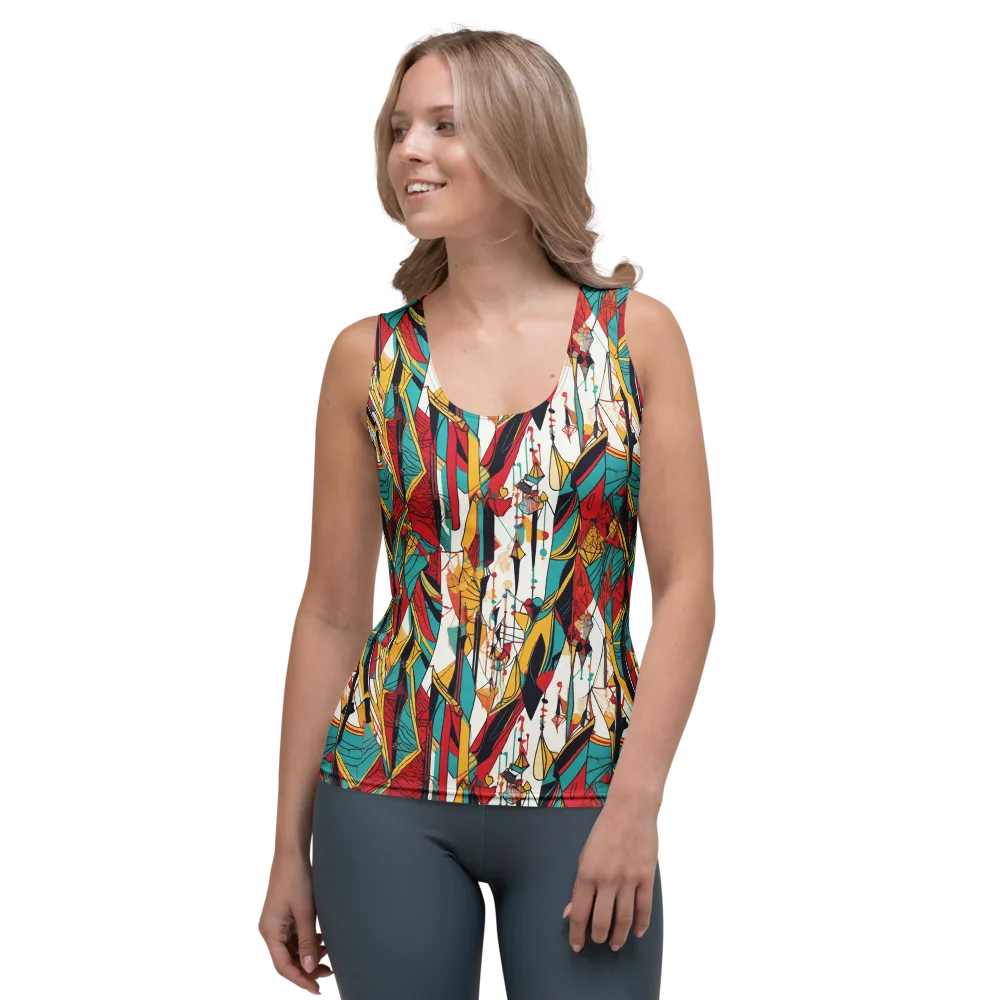 Prismatic Drapery on Women's Tank Top — Front