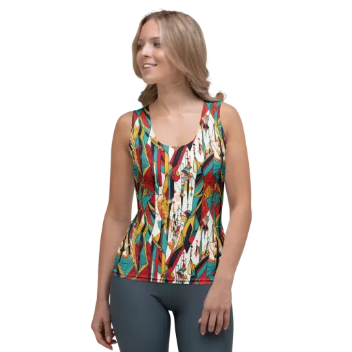 Prismatic Drapery on a Women's Tank Top
