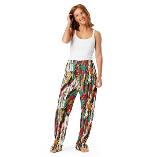 Prismatic Drapery on a Women's Pajama Pants