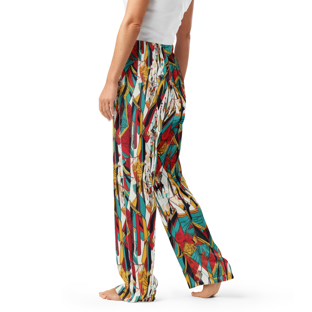 Prismatic Drapery on Women's Pajama Pants — Left