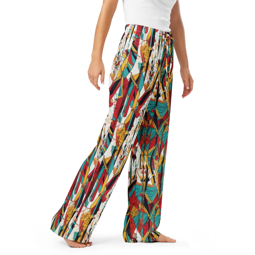 Prismatic Drapery on Women's Pajama Pants — Right Front