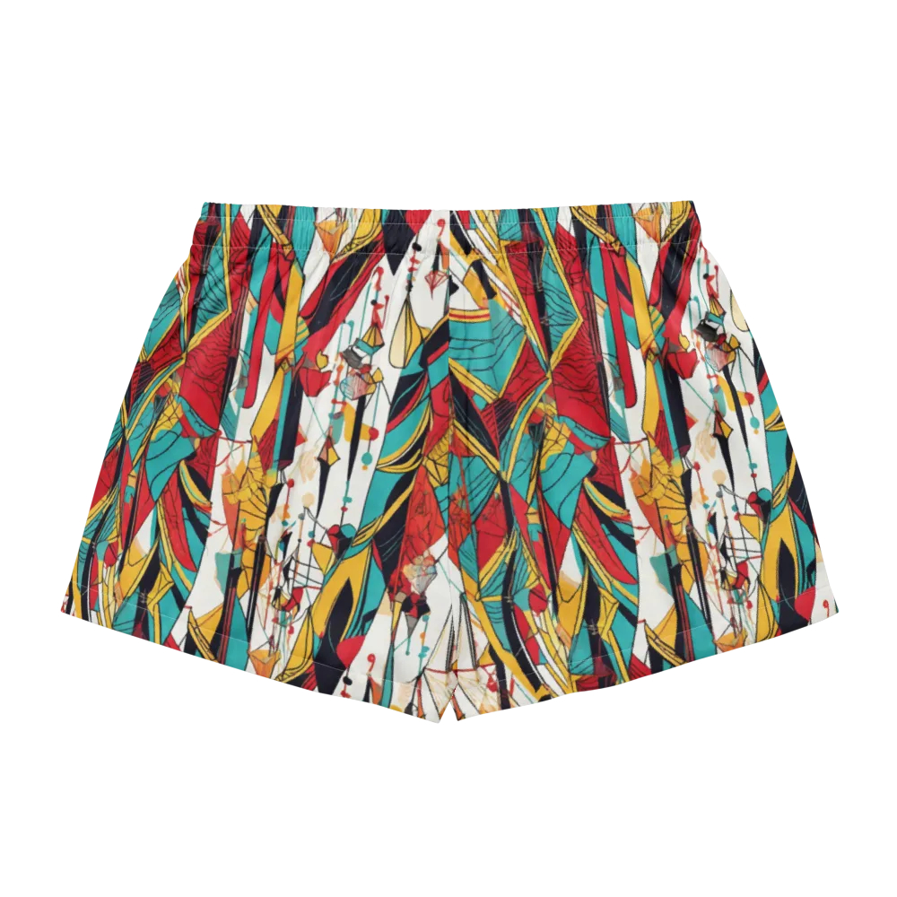 Prismatic Drapery on Women's Pajama Shorts — Back