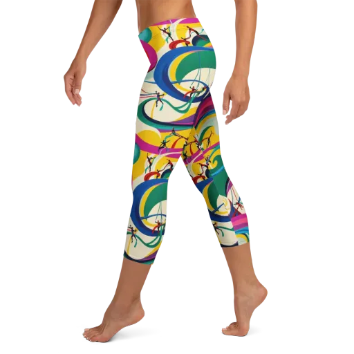Acrobat’s Rainbow on a Capri Leggings