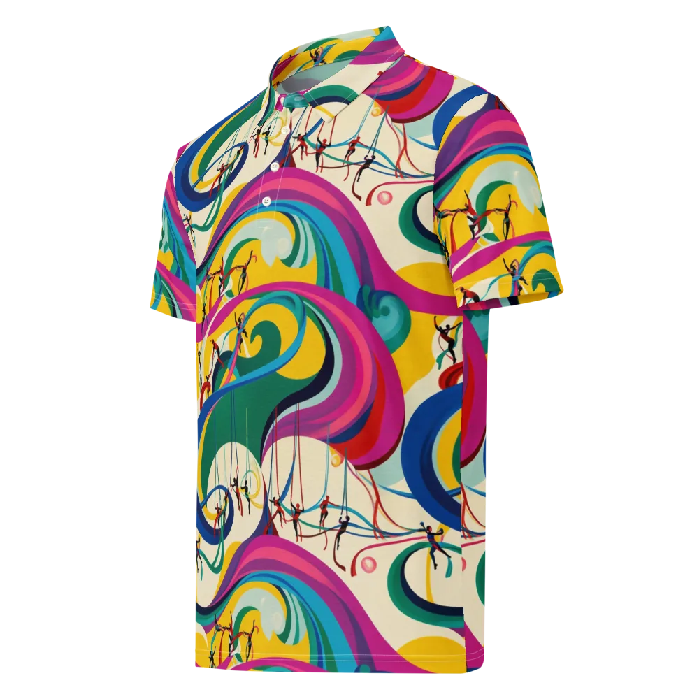 Acrobat’s Rainbow on Men's Slim Fit Polo Shirt — Left Front