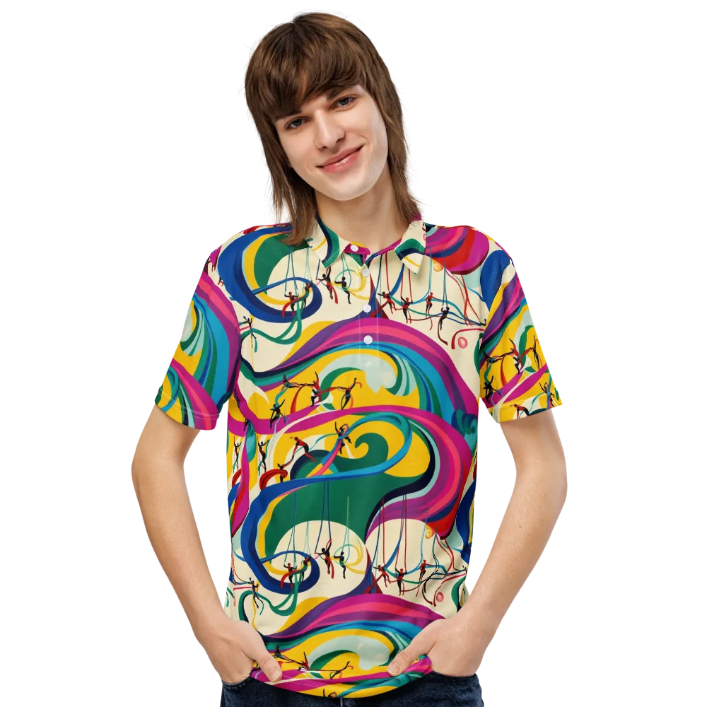 Acrobat’s Rainbow on Men's Slim Fit Polo Shirt — Front