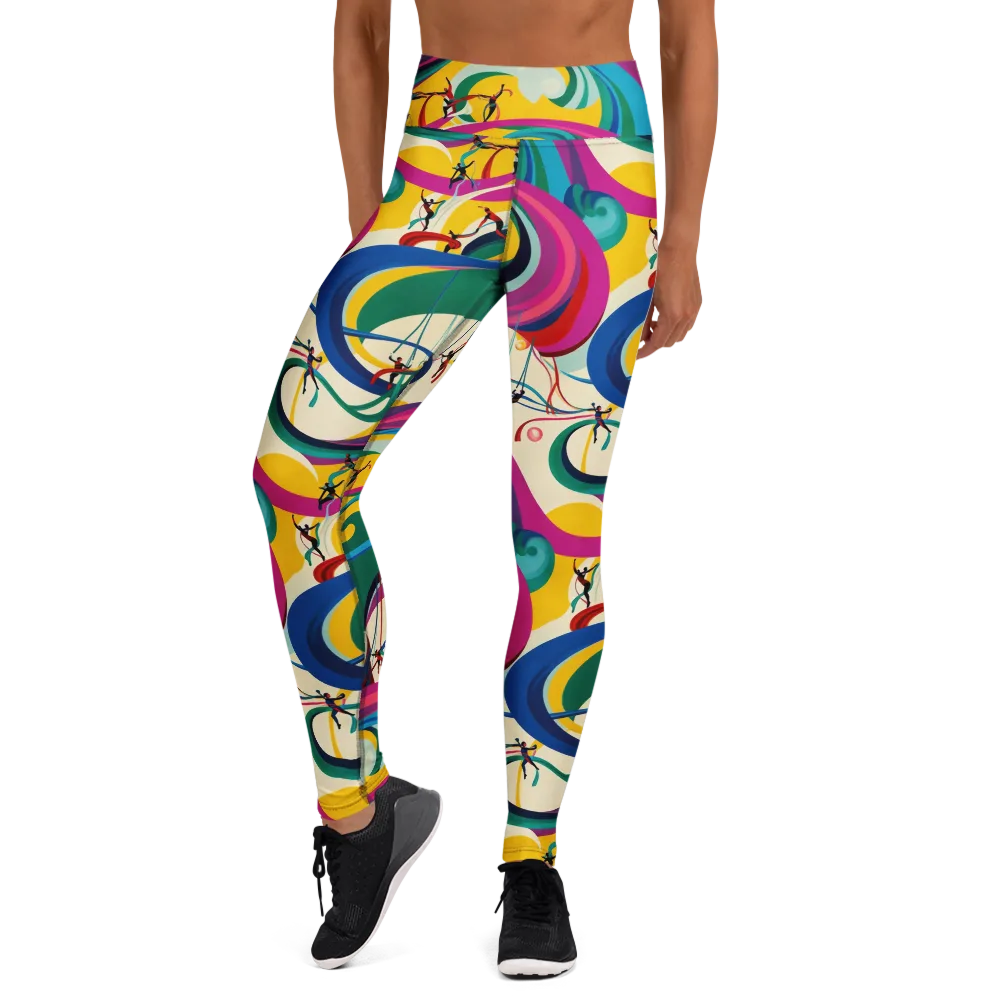 Acrobat’s Rainbow on Yoga Leggings — Front