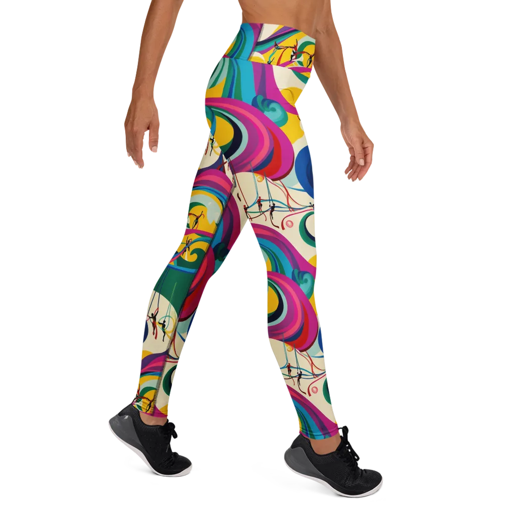 Acrobat’s Rainbow on Yoga Leggings — Right