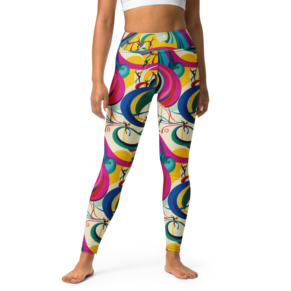 Acrobat’s Rainbow on Yoga Leggings — Front