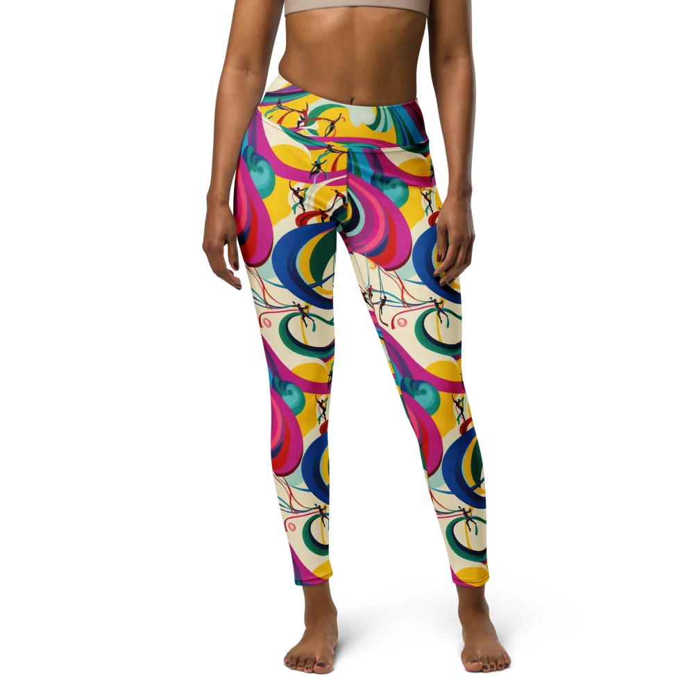 Acrobat’s Rainbow on Yoga Leggings — Front