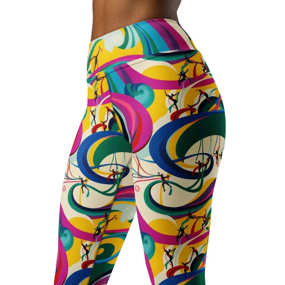 Acrobat’s Rainbow on Yoga Leggings — Left Front
