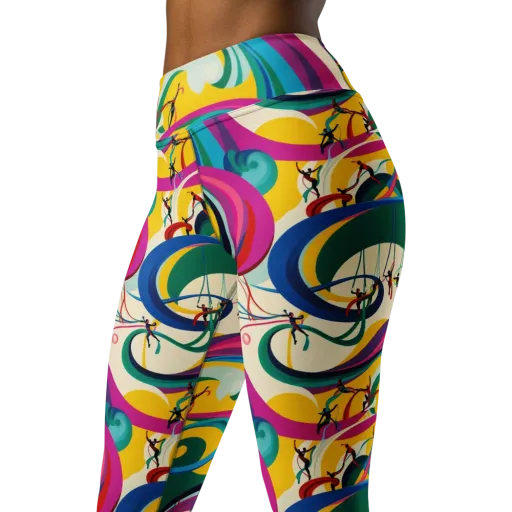 Acrobat’s Rainbow on a Yoga Leggings
