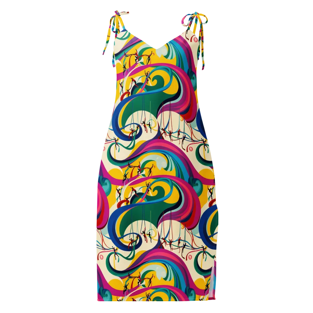 Acrobat’s Rainbow on Slip Dress — Front