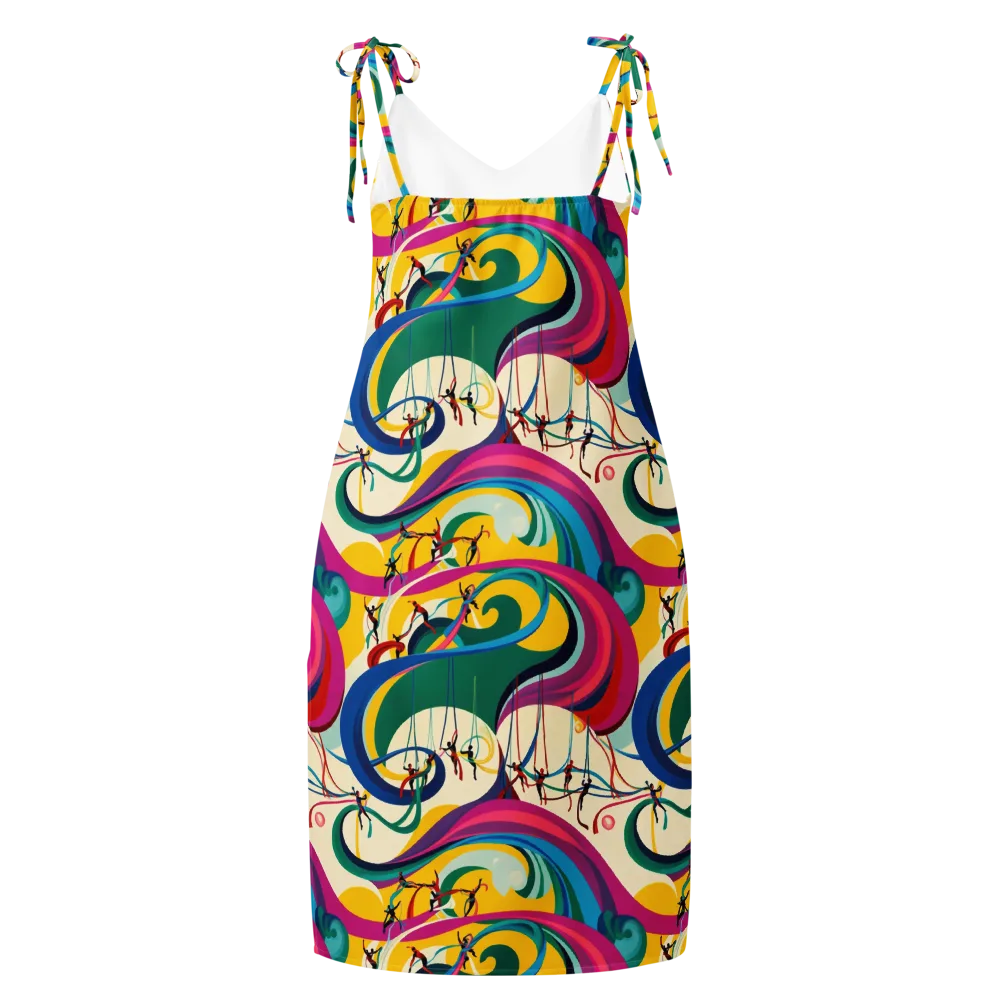 Acrobat’s Rainbow on Slip Dress — Back