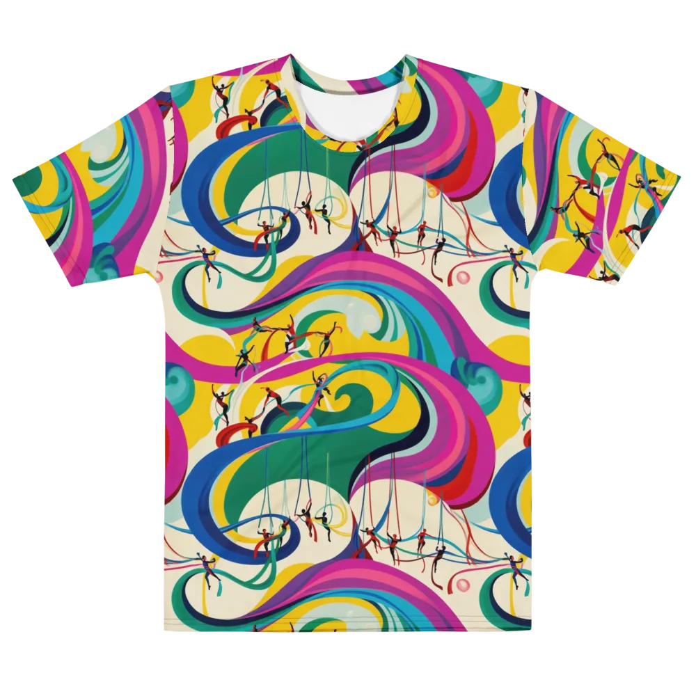 Acrobat’s Rainbow on Men's Cotton Crew Neck T-Shirt — Front