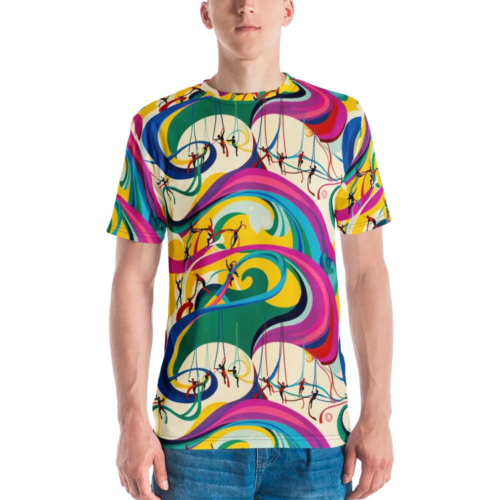 Acrobat’s Rainbow on Men's Crew Neck T-Shirt — Front