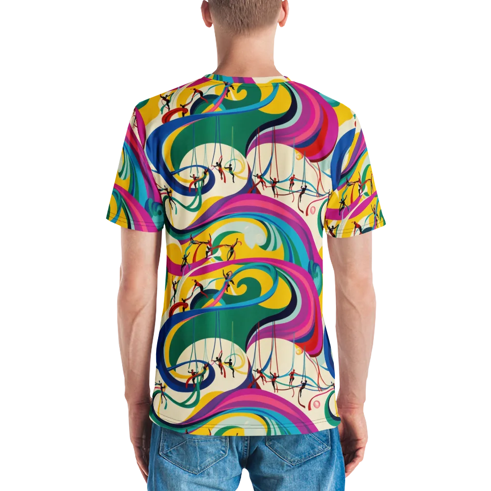 Acrobat’s Rainbow on Men's Crew Neck T-Shirt — Back