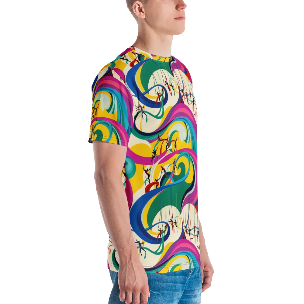 Acrobat’s Rainbow on Men's Crew Neck T-Shirt — Right