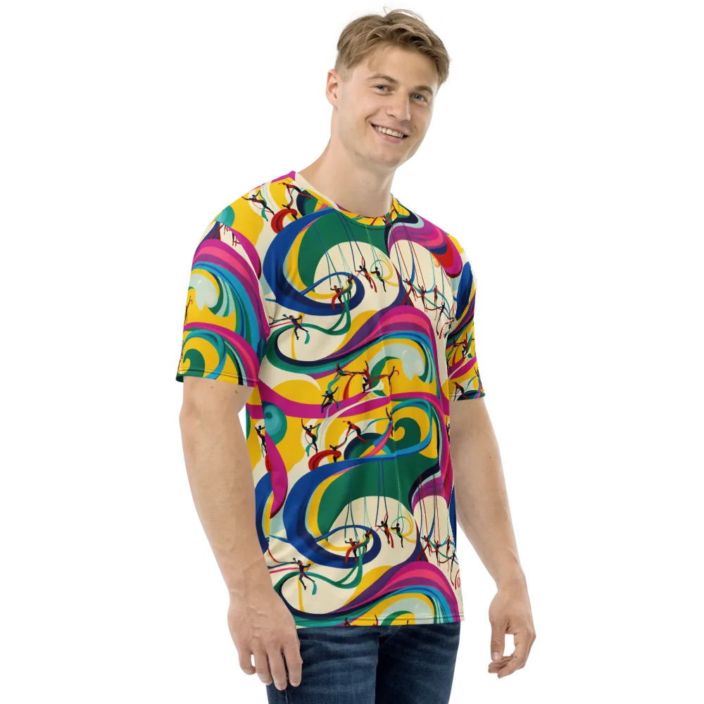 Acrobat’s Rainbow on Men's Crew Neck T-Shirt — Right