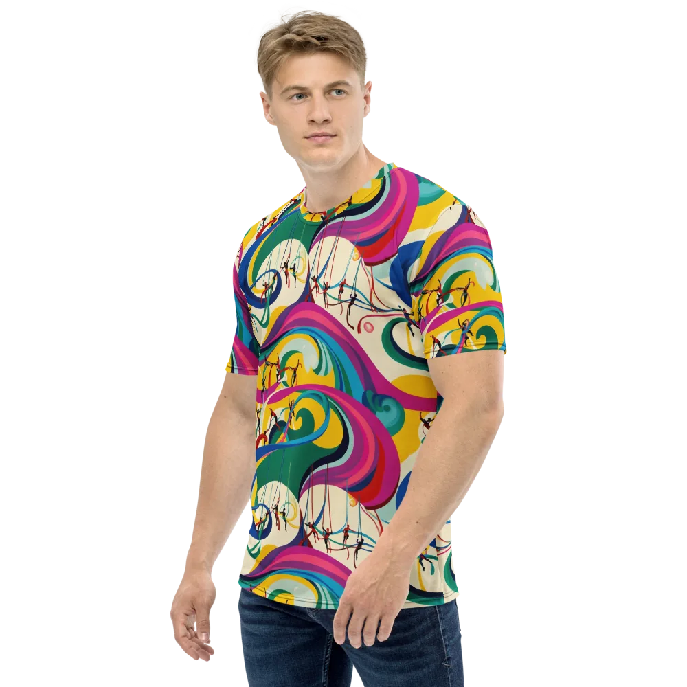 Acrobat’s Rainbow on Men's Crew Neck T-Shirt — Left