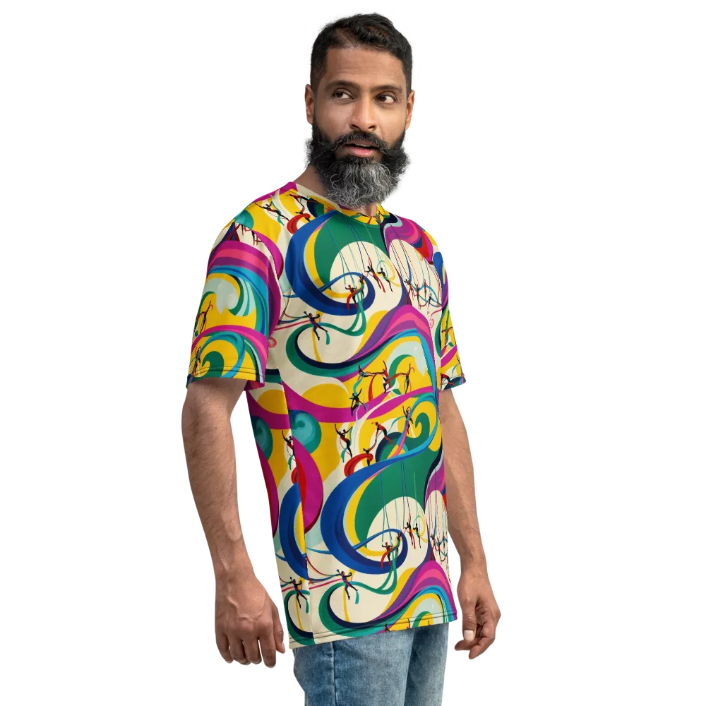 Acrobat’s Rainbow on Men's Crew Neck T-Shirt — Right