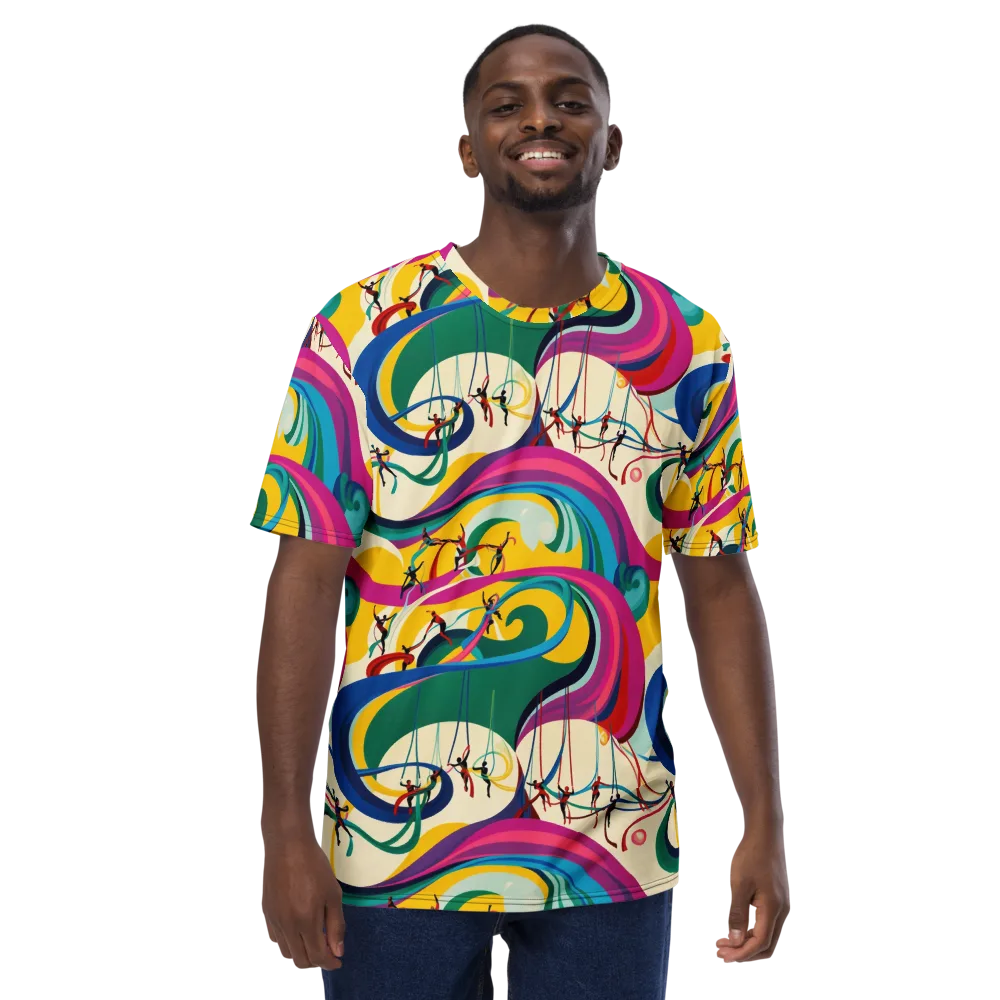 Acrobat’s Rainbow on Men's Crew Neck T-Shirt — Front