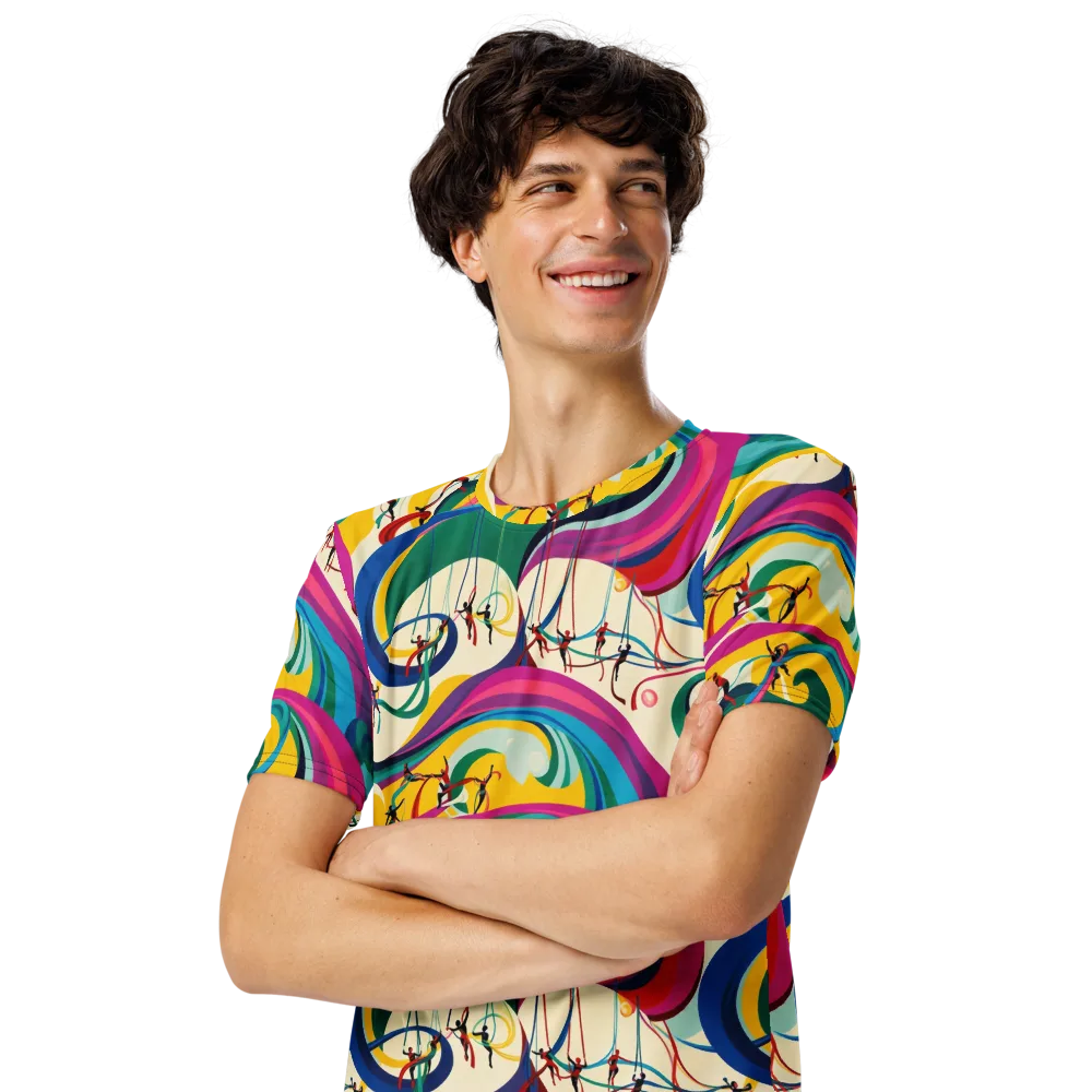 Acrobat’s Rainbow on Men's Crew Neck T-Shirt — Left Front
