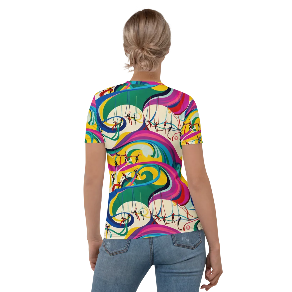 Acrobat’s Rainbow on Women's Crew Neck T-Shirt — Back