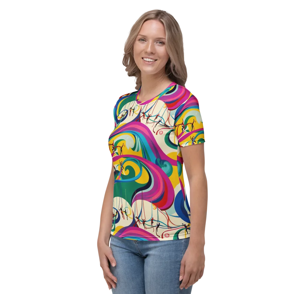 Acrobat’s Rainbow on Women's Crew Neck T-Shirt — Left
