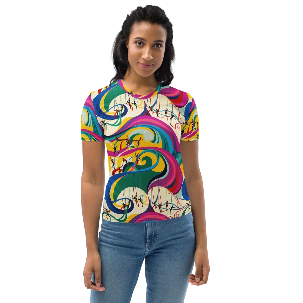 Acrobat’s Rainbow on Women's Crew Neck T-Shirt — Front