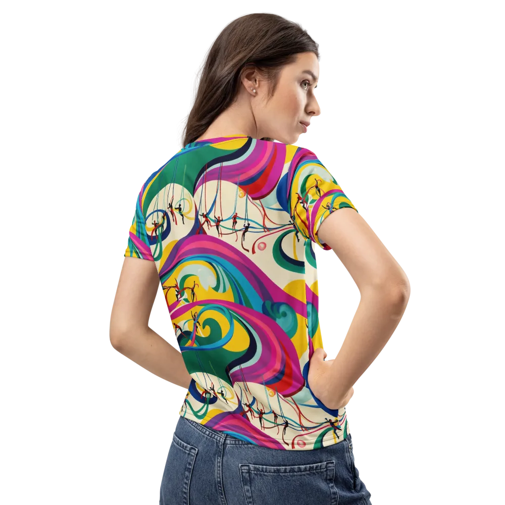 Acrobat’s Rainbow on Women's Crew Neck T-Shirt — Back