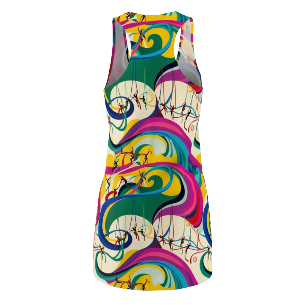 Acrobat’s Rainbow on Racerback Dress — Back