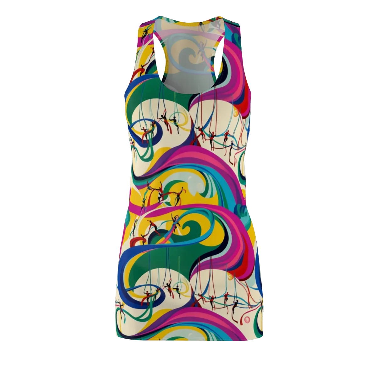 Acrobat’s Rainbow on Racerback Dress — Front