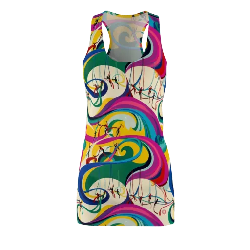 Acrobat’s Rainbow on a Racerback Dress