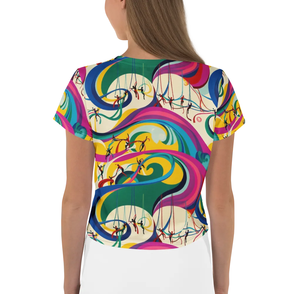 Acrobat’s Rainbow on Crop Tee — Back