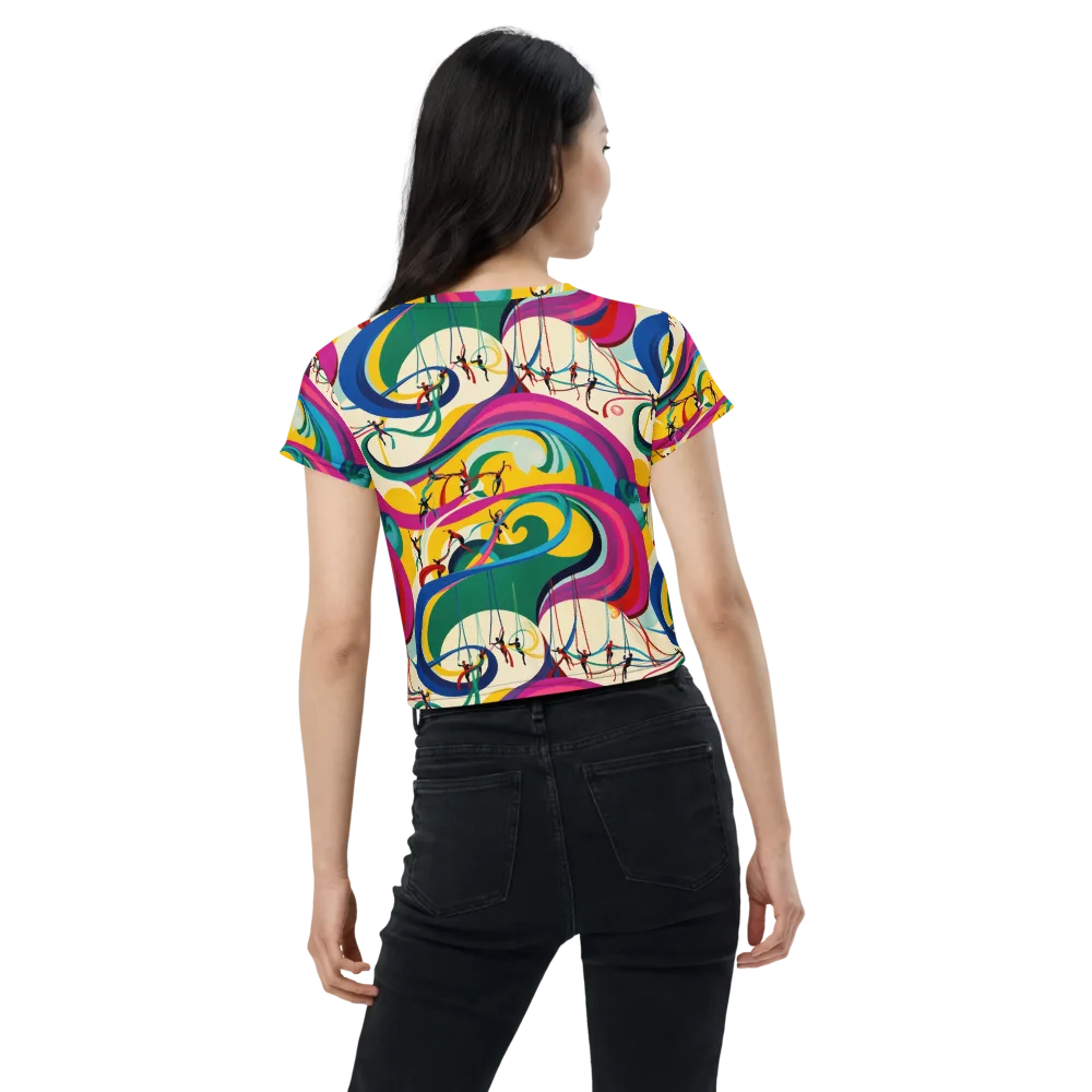Acrobat’s Rainbow on Crop Tee — Back