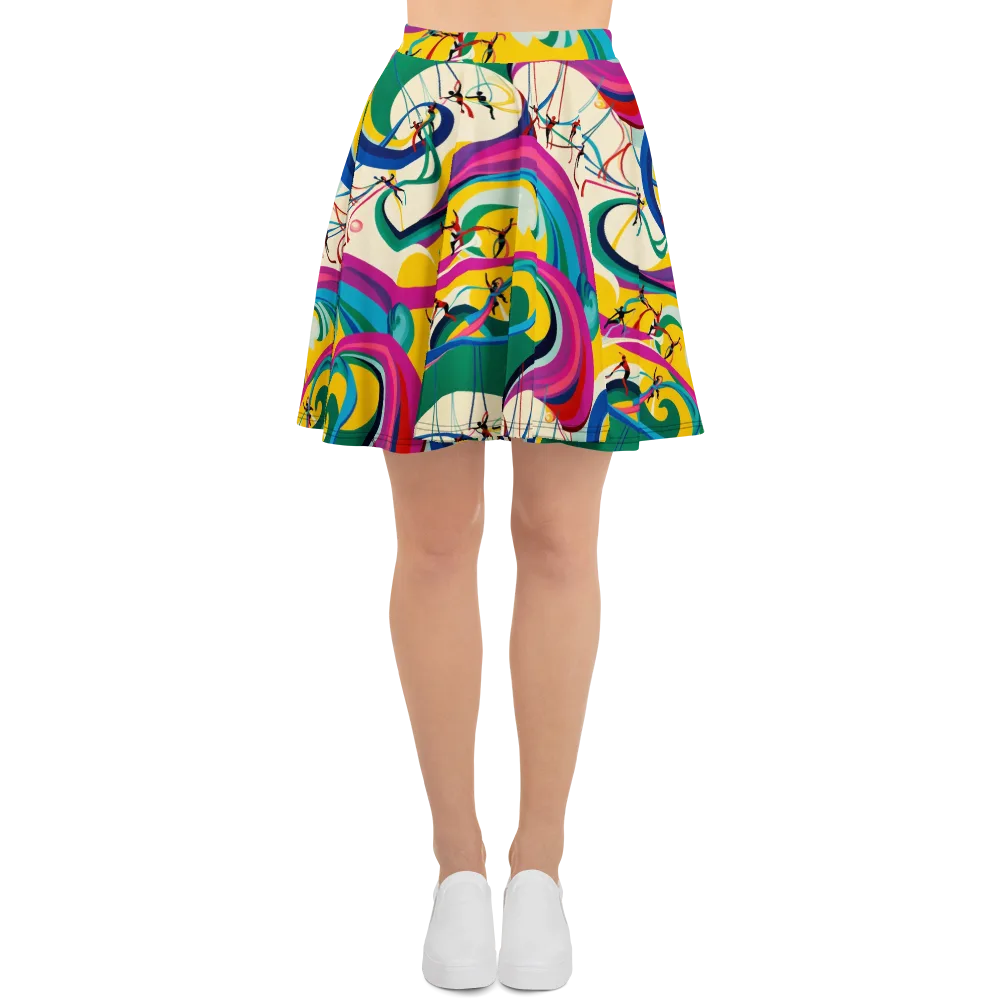 Acrobat’s Rainbow on Skater Skirt — Front