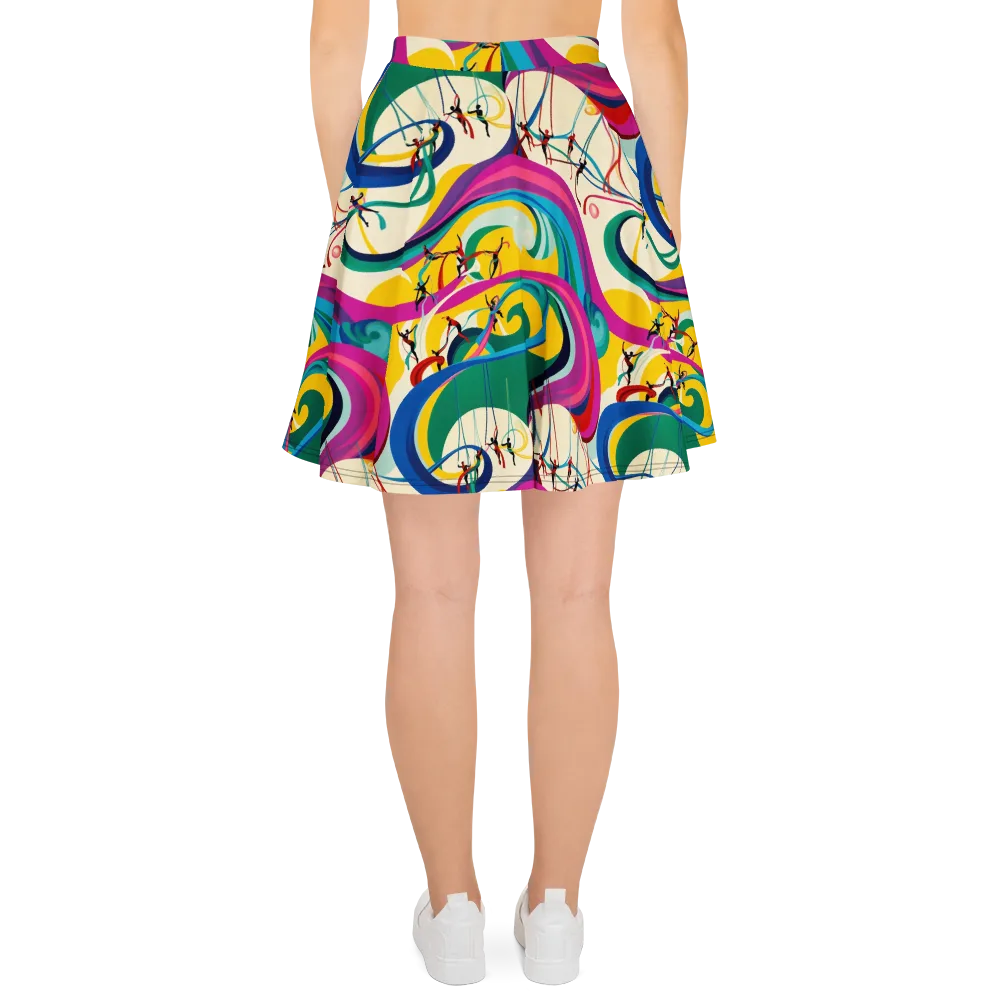 Acrobat’s Rainbow on Skater Skirt — Back