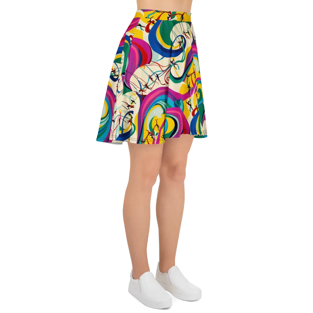 Acrobat’s Rainbow on Skater Skirt — Right