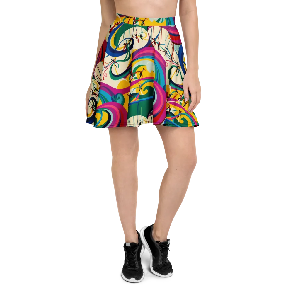 Acrobat’s Rainbow on Skater Skirt — Front