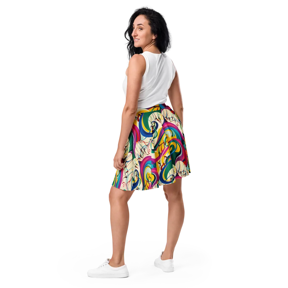 Acrobat’s Rainbow on Skater Skirt — Back