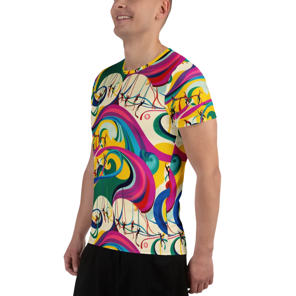 Acrobat’s Rainbow on Men's Athletic T-Shirt — Left